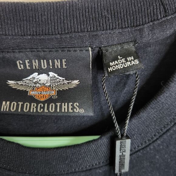 NEW Harley-Davidson Mens Short Sleeve Frontside Graphic Knit Tee Large - Picture 5 of 6